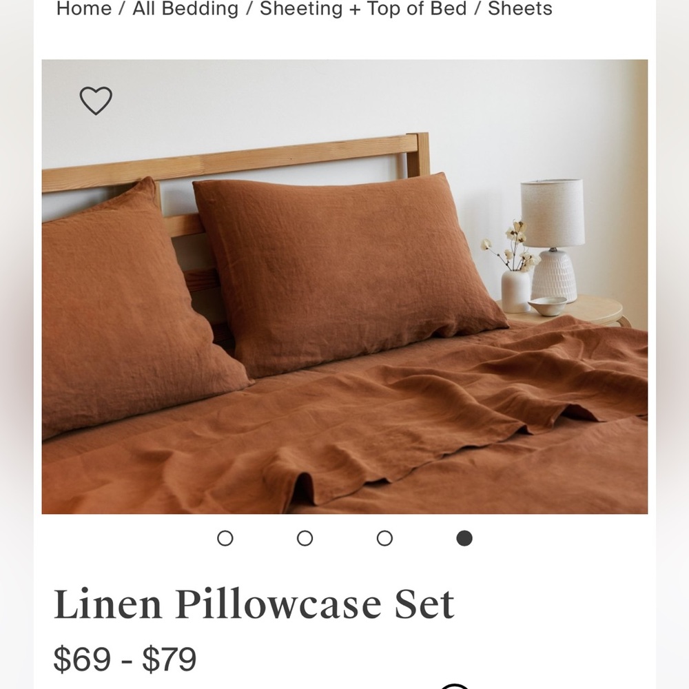 Parachute Home Linen Pillowcase Set (Standard) Terra